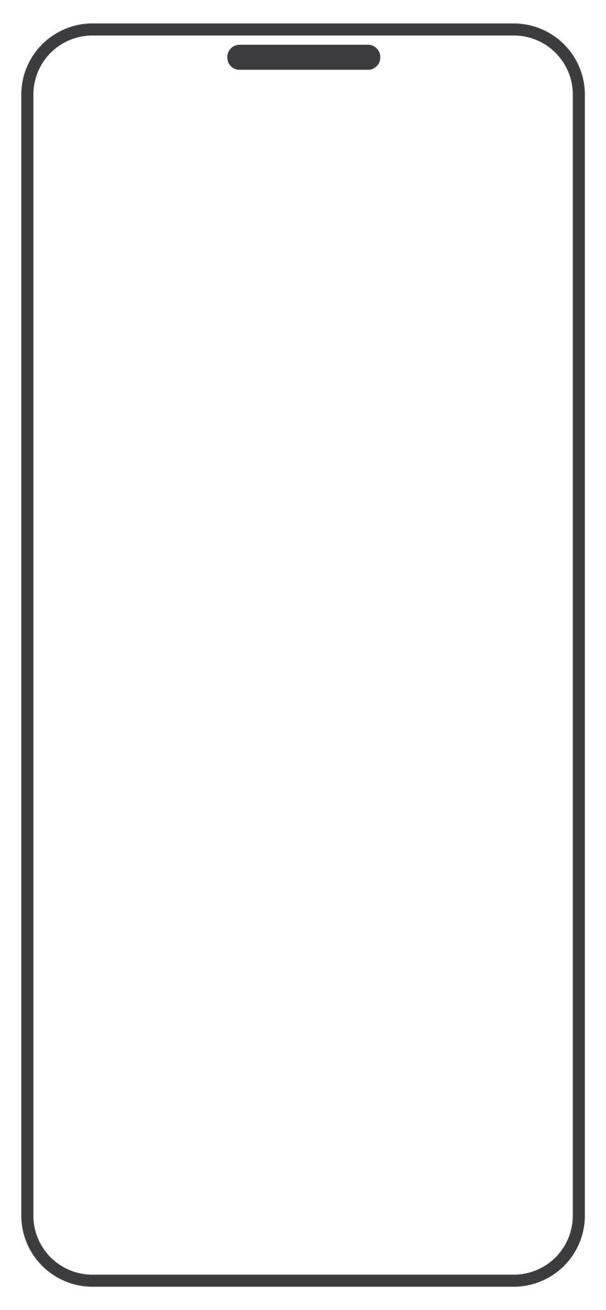Phone frame with a transparent screen